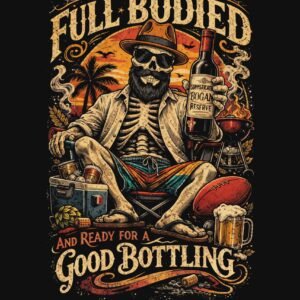 Sophisticated Bogan Dad – “Full Bodied & Ready For A Good Bottling” T-Shirt